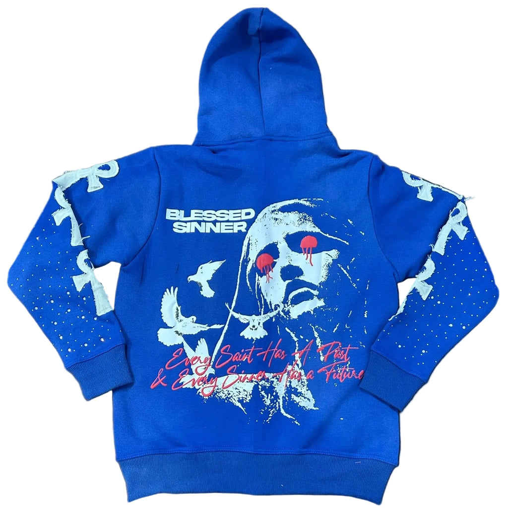 Royal Berry long sleeve zip up hoodie - Blessed Sinner Shop