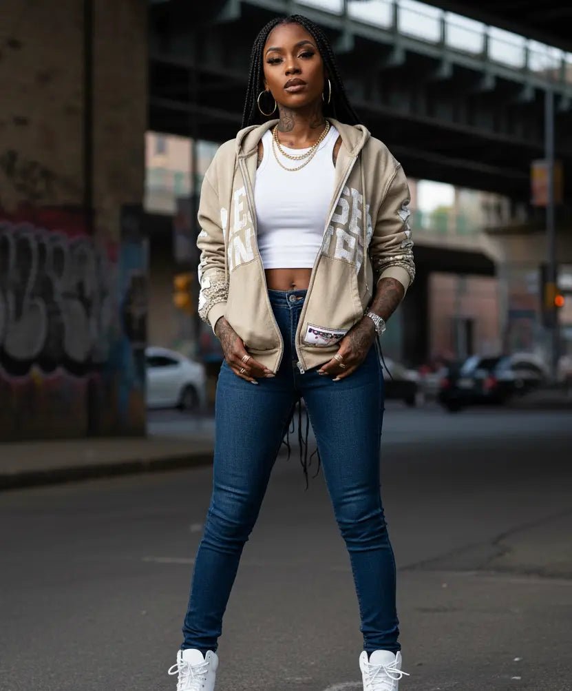 Pina Colada long sleeve zip up hoodie - Blessed Sinner Shop