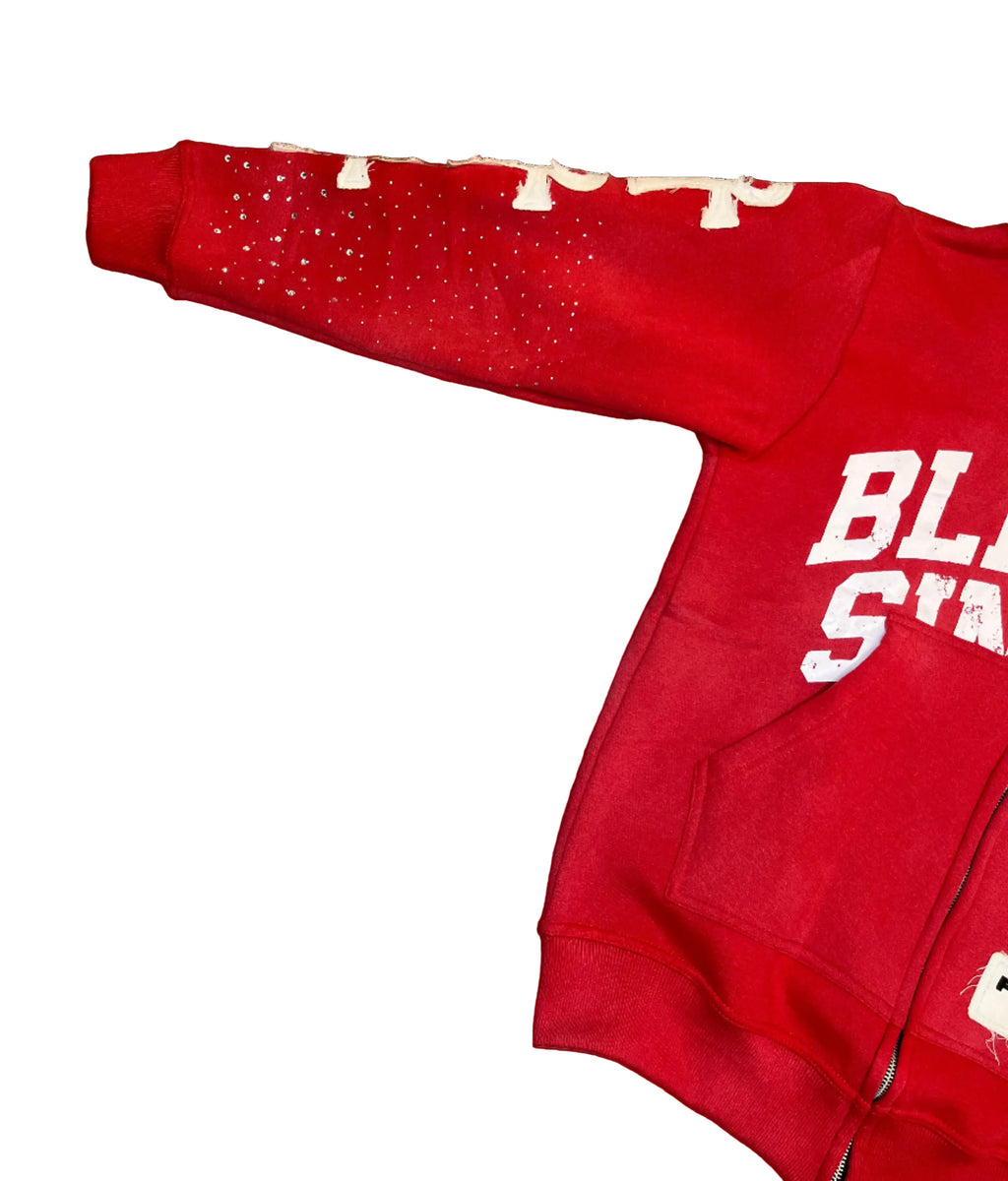 Cherry long sleeve zip up hoodie - Blessed Sinner Shop