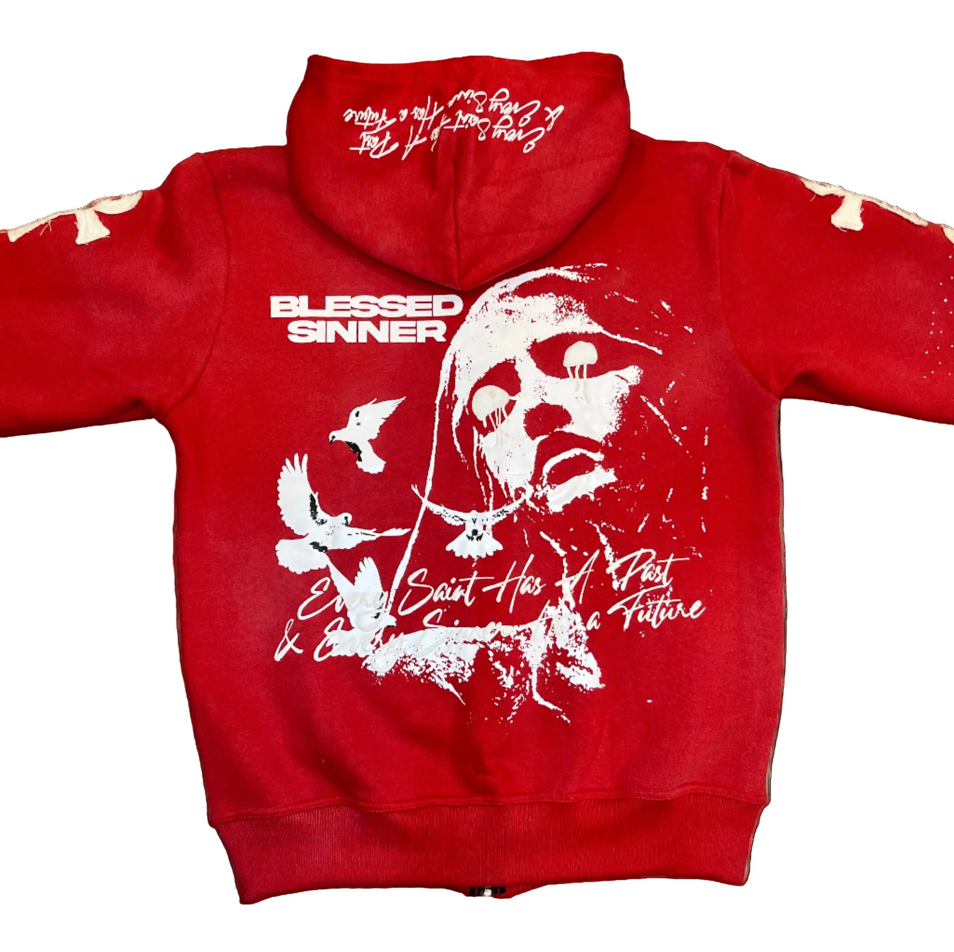 Cherry long sleeve zip up hoodie - Blessed Sinner Shop