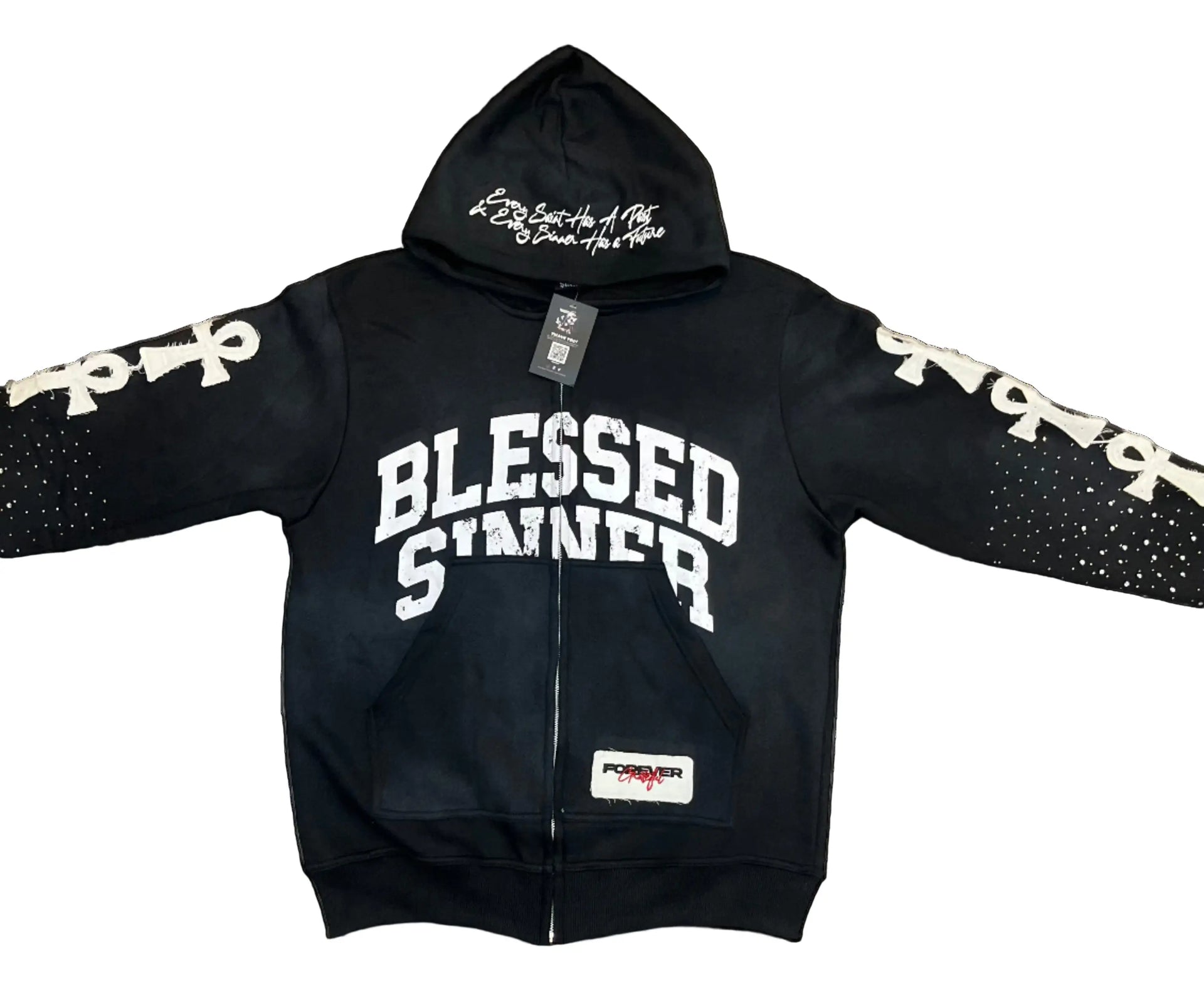Blackberry long sleeve zip up hoodie - Blessed Sinner Shop