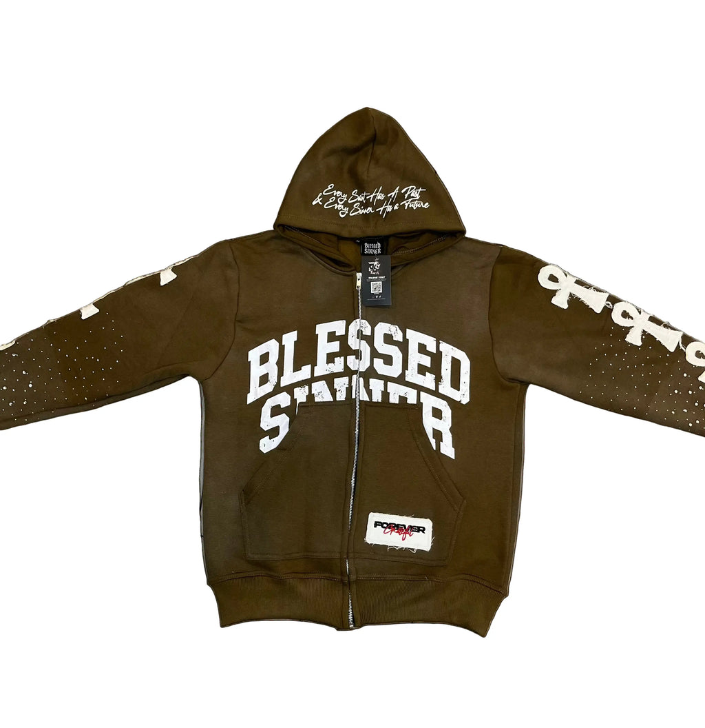 Kiwi long sleeve zip up hoodie - Blessed Sinner Shop