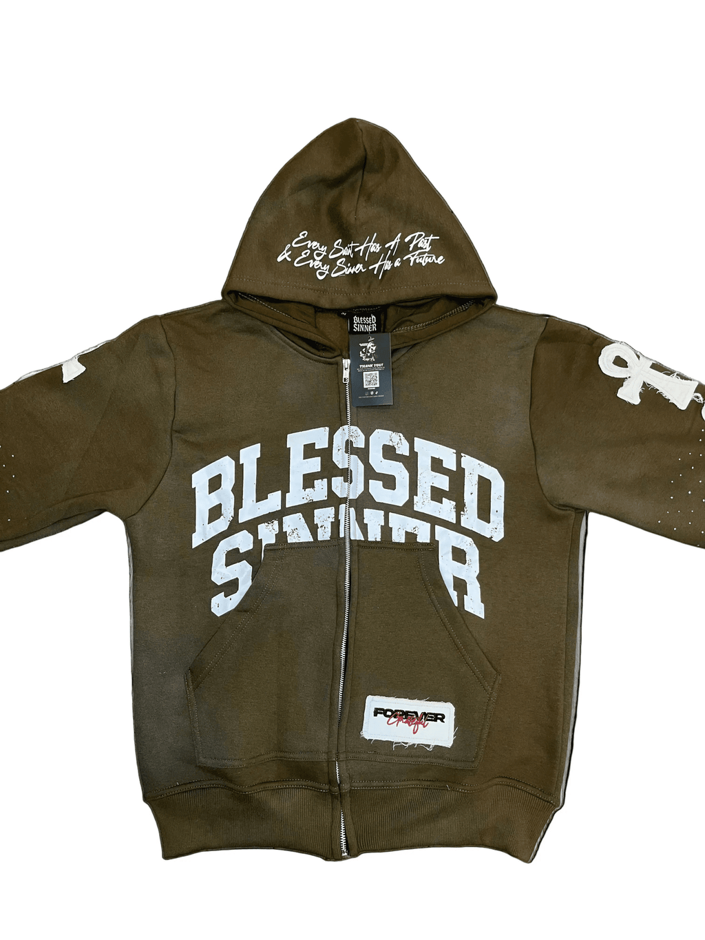 Kiwi long sleeve zip up hoodie - Blessed Sinner Shop
