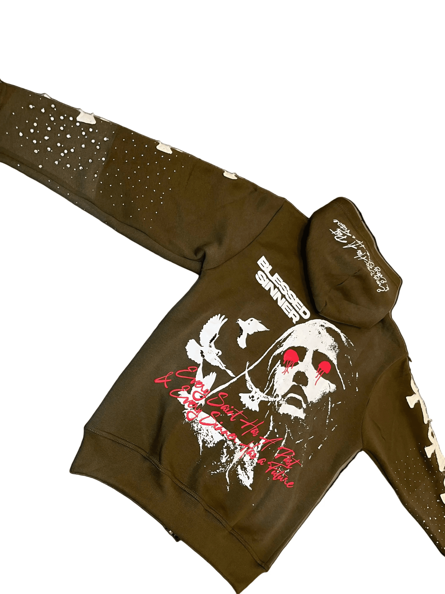 Kiwi long sleeve zip up hoodie - Blessed Sinner Shop