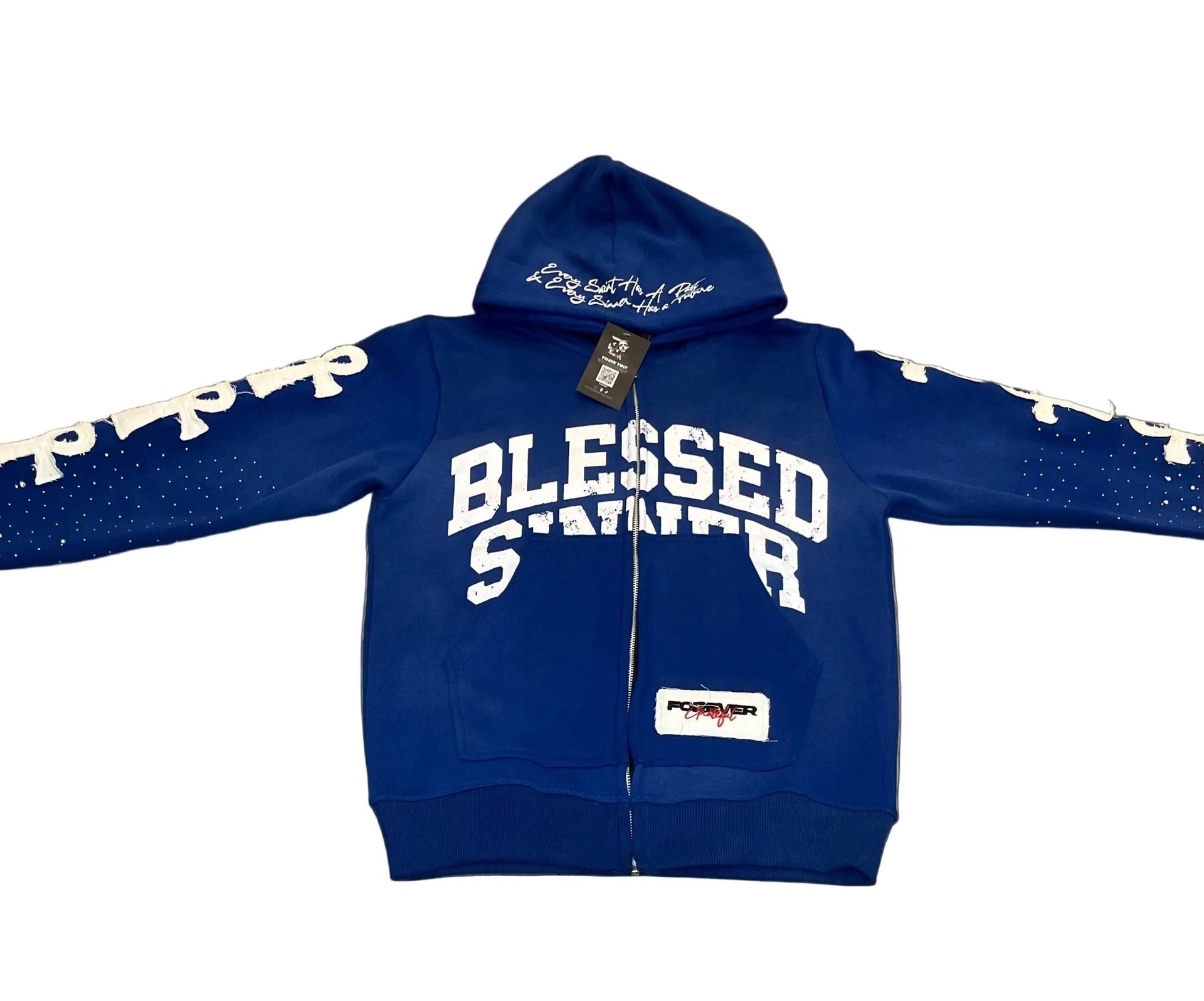 Royal Berry long sleeve zip up hoodie - Blessed Sinner Shop