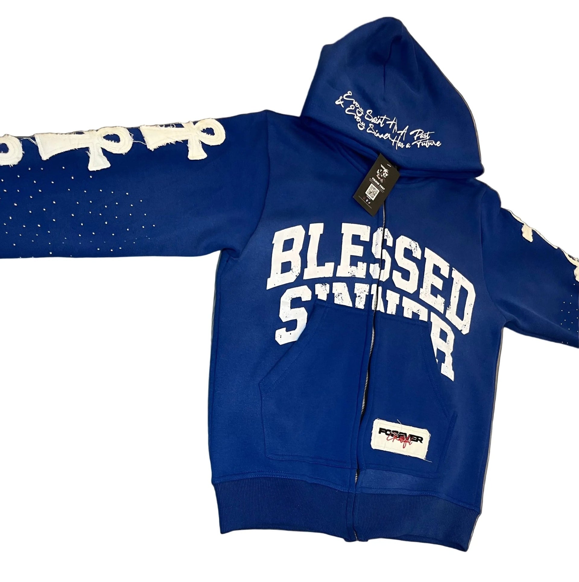 Royal Berry long sleeve zip up hoodie - Blessed Sinner Shop