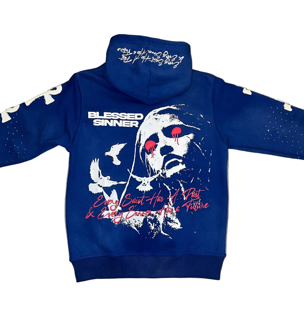 Royal Berry long sleeve zip up hoodie - Blessed Sinner Shop