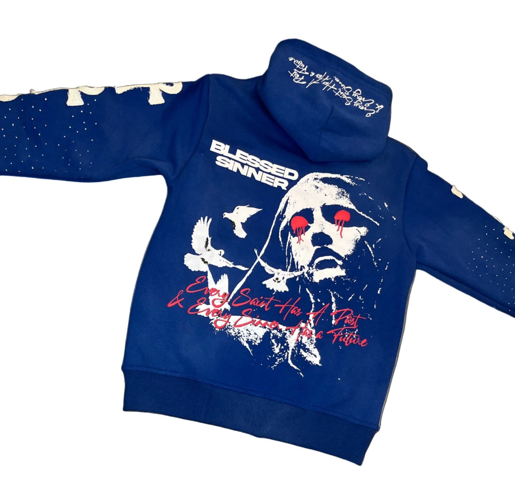 Royal Berry long sleeve zip up hoodie - Blessed Sinner Shop