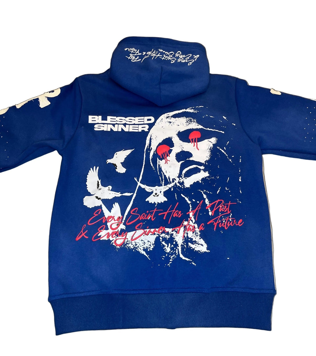 Royal Berry long sleeve zip up hoodie - Blessed Sinner Shop