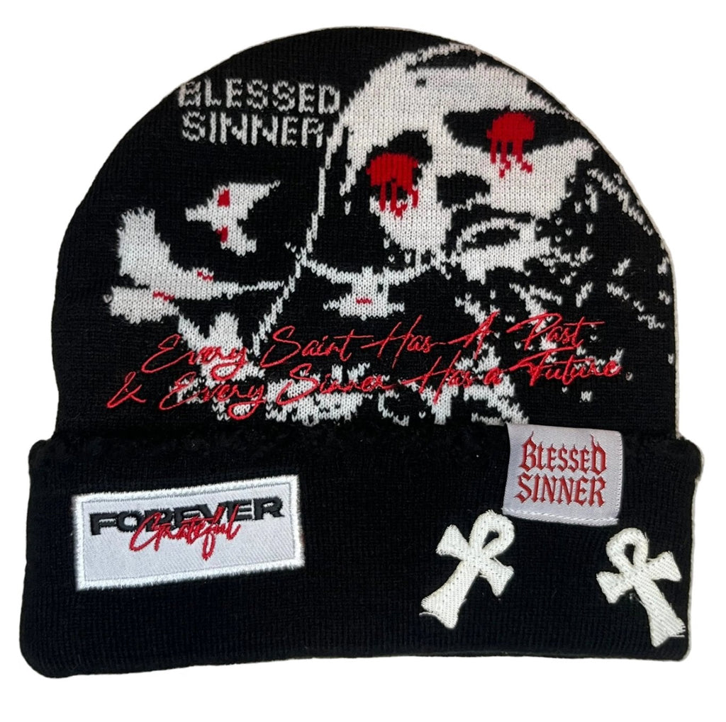 Blessed Sinner Beanie - Unisex Fashion Cozy Winter Wear - Blessed Sinner Shop