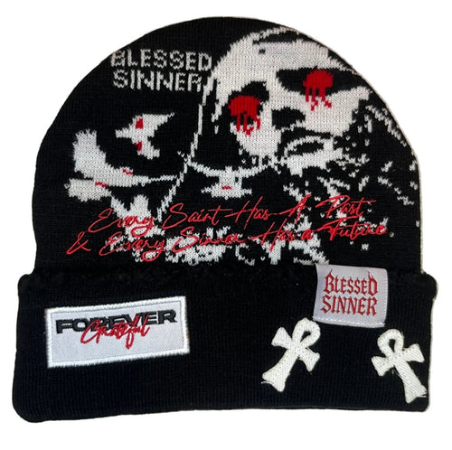 Blessed Sinner Beanie - Unisex Fashion Cozy Winter Wear - Blessed Sinner Shop