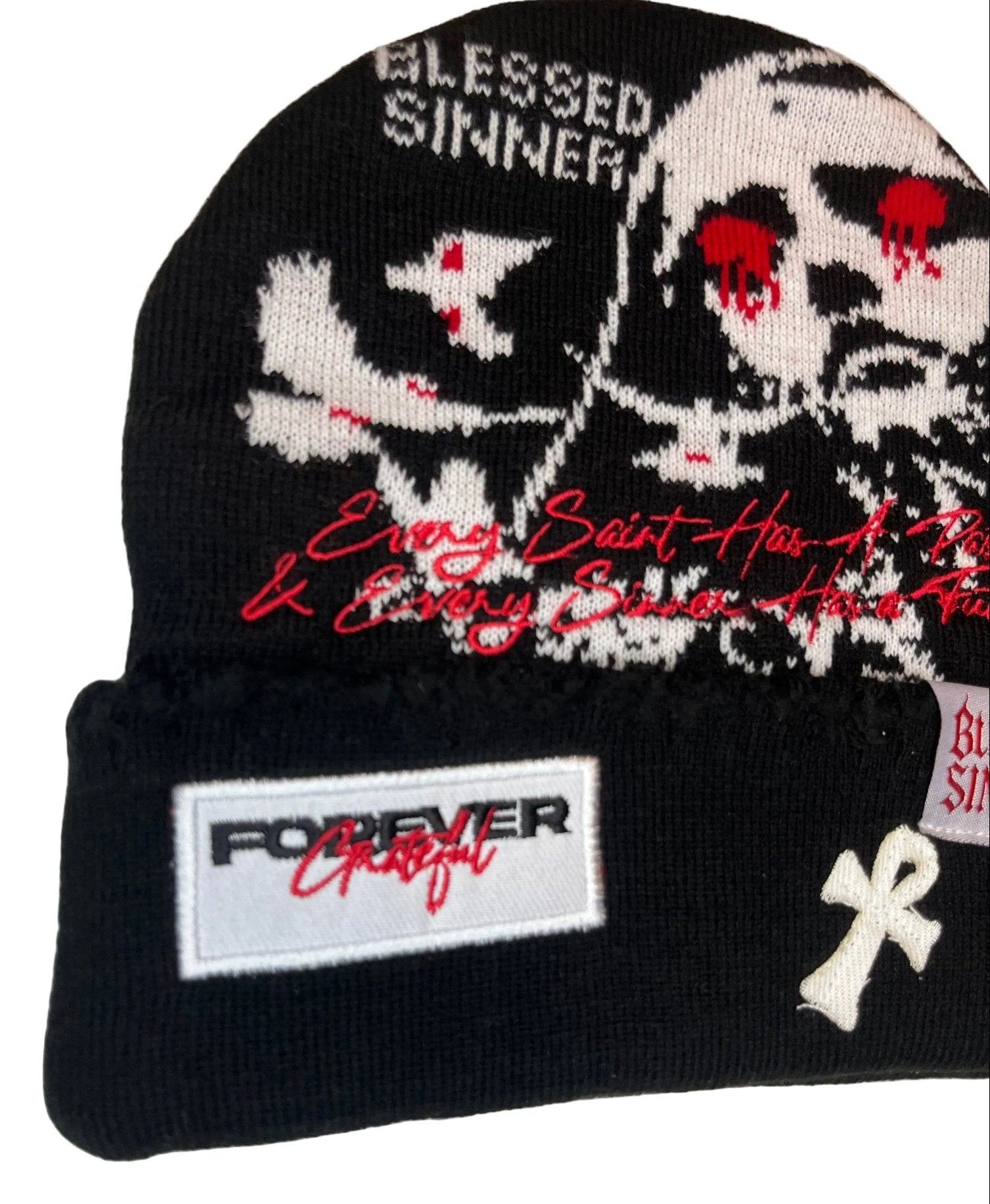 Blessed Sinner Beanie - Unisex Fashion Cozy Winter Wear - Blessed Sinner Shop